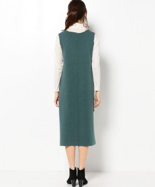 Another Edition（アナザーエディション）の「ワキスリットミラノリブワンピース/AEBC ワキスリットミラノリブOP◆（ワンピース・レディース・ブラック/ケリー・フリー）」の12枚目の写真