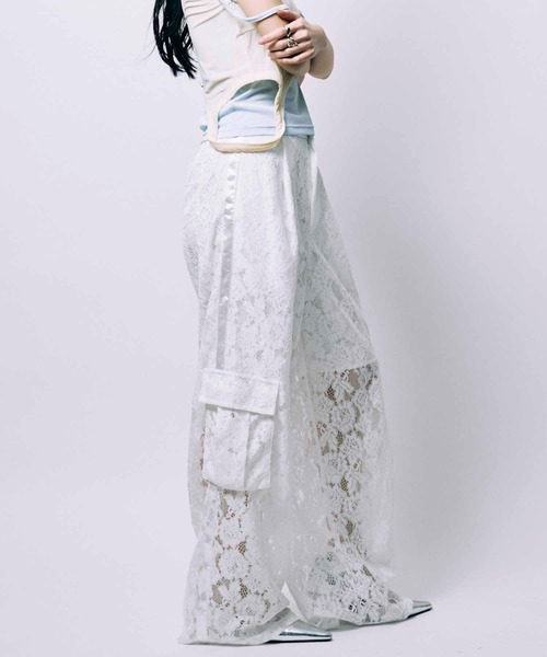 led.tokyo(レッドトウキョウ)の「【led.tokyo】POCKET LACE PANTS/ポケットレースパンツ(その他パンツ・レディース・ホワイト/ブラック・1/2)」の17枚目の写真