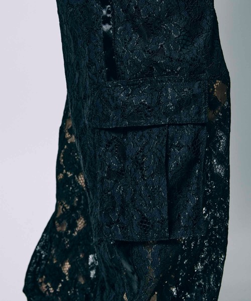 led.tokyo(レッドトウキョウ)の「【led.tokyo】POCKET LACE PANTS/ポケットレースパンツ(その他パンツ・レディース・ホワイト/ブラック・1/2)」の4枚目の写真