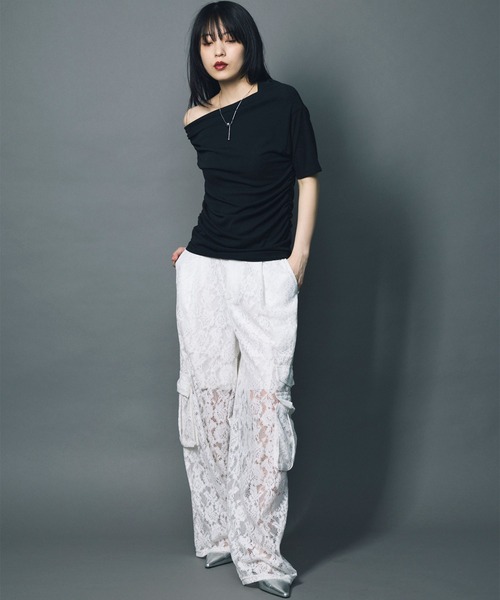 [FOETO]Pit Lace Pants 2Color★新商品/韓国大人気 led.tokyo】POCKET LACE PANTS/ポケットレースパンツ（その他