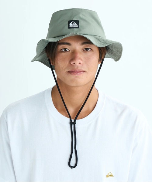 Quiksilver(クイックシルバー)の「SURFTRIP BUSHMASTER /クイックシルバーロゴ撥水加工サファリハット(ハット・メンズ・グリーン/ブラック/ホワイト・FREE)」の3枚目の写真