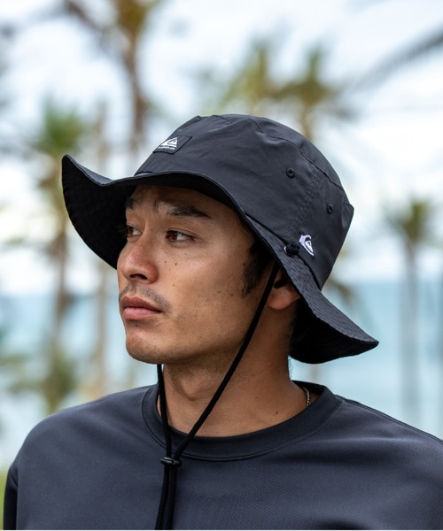 Quiksilver(クイックシルバー)の「SURFTRIP BUSHMASTER /クイックシルバーロゴ撥水加工サファリハット(ハット・メンズ・グリーン/ブラック/ホワイト・FREE)」の22枚目の写真