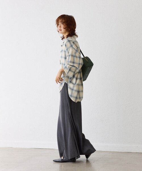 リヴドロワ ドレーピーデニムバイアススカート ブラック 36サイズ RIVE DROITE（リヴドロワ）の「【セットアップ可】ドレーピー