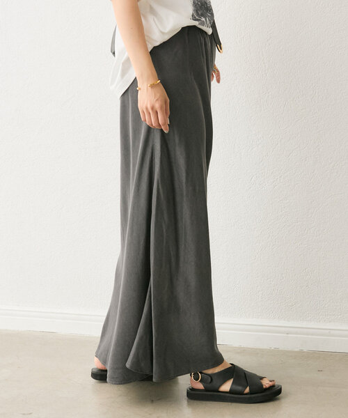 リヴドロワ ドレーピーデニムバイアススカート ブラック 36サイズ RIVE DROITE（リヴドロワ）の「【セットアップ可】ドレーピー