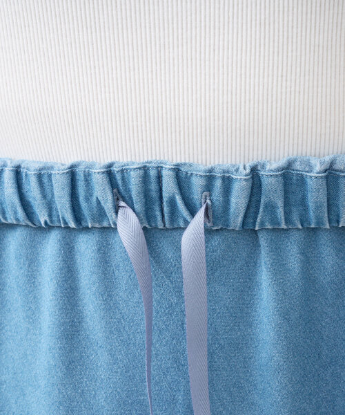 RIVE DROITE(リヴドロワ)の「【セットアップ可】ドレーピーデニムバイアススカート(スカート・レディース・サックスブルー/ブラック・36/38)」の5枚目の写真