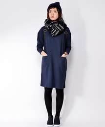 LBC | omコットンポリ裏毛プチハイネックワンピース (ワンピース)