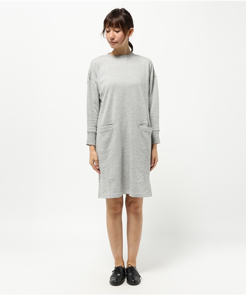 LBC(エルビーシー)の「omコットンポリ裏毛プチハイネックワンピース (ワンピース・レディース・アッシュグレー/オリーブ/ネイビー・MEDIUM/LARGE)」の6枚目の写真