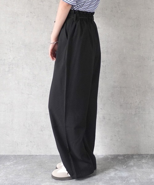 SELECT LEVERY(セレクトリベリー)の「リボン付きハイウエストタックワイドパンツ(その他パンツ・レディース・アイボリー/ライトイエロー/モカ/ブラック・X-LARGE/LARGE/MEDIUM/SMALL)」の20枚目の写真