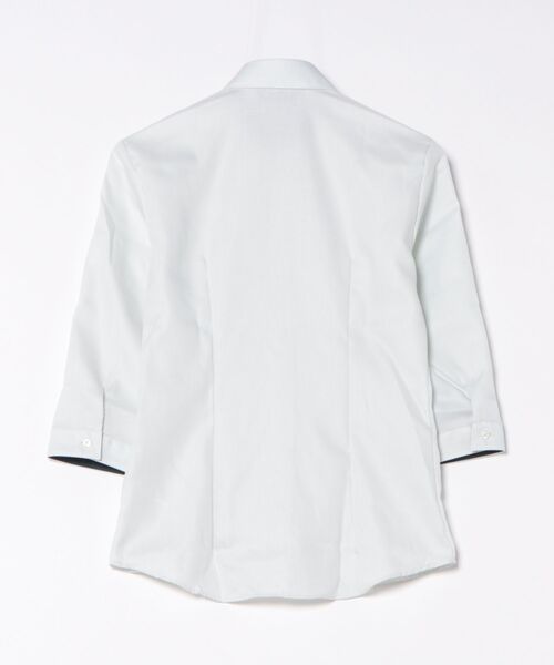 TOKYO SHIRTS(トウキョウシャツ)の「【超形態安定】 形態安定ノーアイロン ワイド 7分袖ビジネスワイシャツ(ビジネスシャツ・レディース・グリーン・S/M/L/LL/XL)」の6枚目の写真