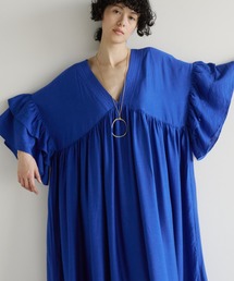 Libra Cue（リブラ キュー）の「フリルスリーブ2wayカフタンワンピース（ワンピース）」