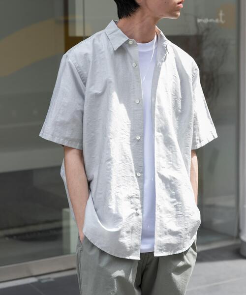 FORK&SPOON（フォークアンドスプーン）の「FORK&SPOON　リネンワッシャーレギュラーカラーシャツ（シャツ/ブラウス・メンズ・ホワイト系その他/ブラック系その他・5/4）」の2枚目の写真