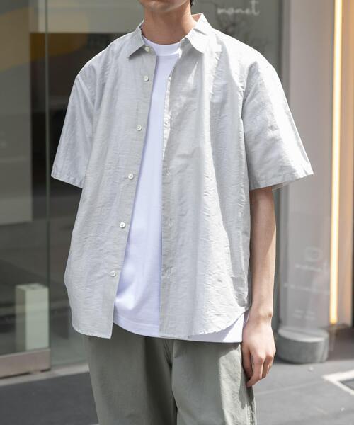 FORK&SPOON（フォークアンドスプーン）の「FORK&SPOON　リネンワッシャーレギュラーカラーシャツ（シャツ/ブラウス・メンズ・ホワイト系その他/ブラック系その他・5/4）」の3枚目の写真