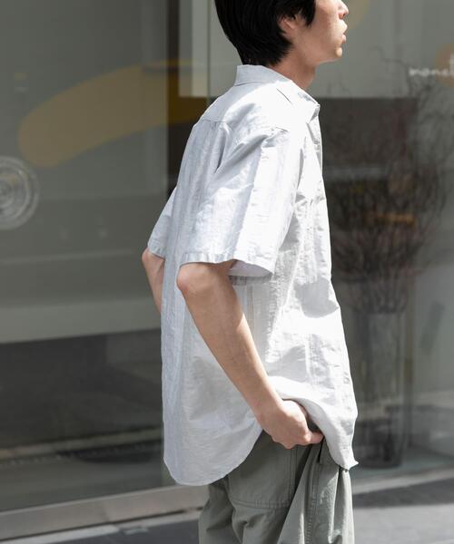 FORK&SPOON（フォークアンドスプーン）の「FORK&SPOON　リネンワッシャーレギュラーカラーシャツ（シャツ/ブラウス・メンズ・ホワイト系その他/ブラック系その他・5/4）」の8枚目の写真