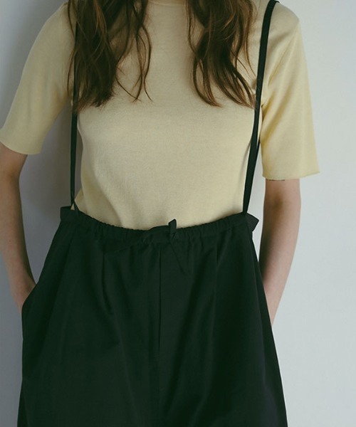 ETRE TOKYO(エトレトウキョウ)の「バイカラーダブルニットハーフスリーブプルオーバー(Tシャツ/カットソー・レディース・ブルー/ネイビー/イエロー・FREE)」の20枚目の写真