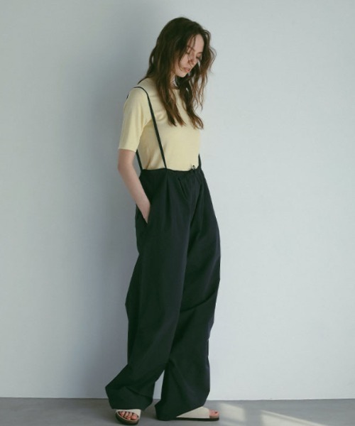 ETRE TOKYO(エトレトウキョウ)の「バイカラーダブルニットハーフスリーブプルオーバー(Tシャツ/カットソー・レディース・ブルー/ネイビー/イエロー・FREE)」の18枚目の写真