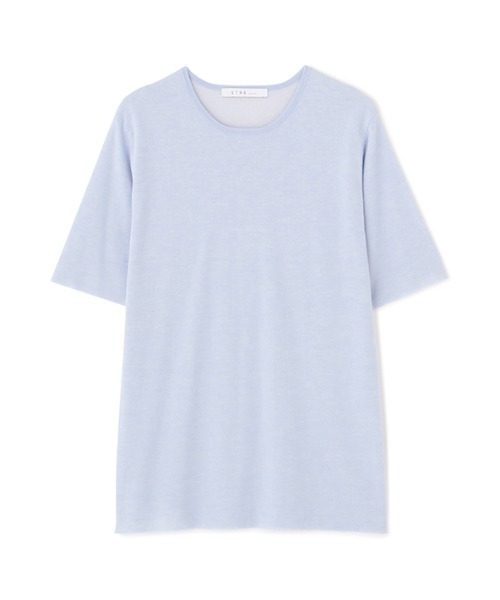 ETRE TOKYO(エトレトウキョウ)の「バイカラーダブルニットハーフスリーブプルオーバー(Tシャツ/カットソー・レディース・ブルー/ネイビー/イエロー・FREE)」の5枚目の写真