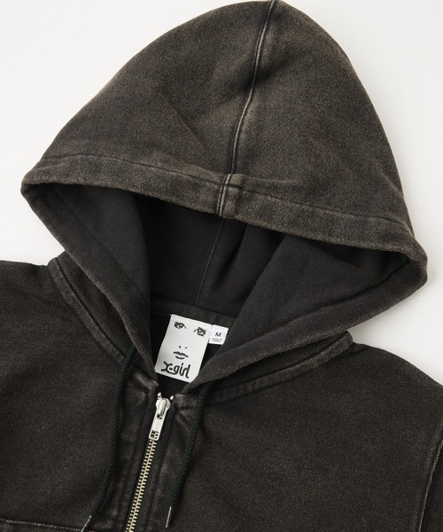 【美品】 dustbox レアパーカー XXLサイズ 早い者勝ち X-girl GLITTER SWEAT ZIP UP TOP 着回し力抜群 (X
