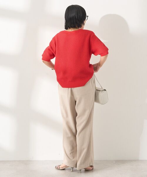 AMERICAN HOLIC（アメリカンホリック）の「接触冷感リネンブレンドタックワイドパンツ（その他パンツ・レディース・ベージュ/オリーブ/ブラック/ライトブルー/チャコールグレー・L/M）」の11枚目の写真