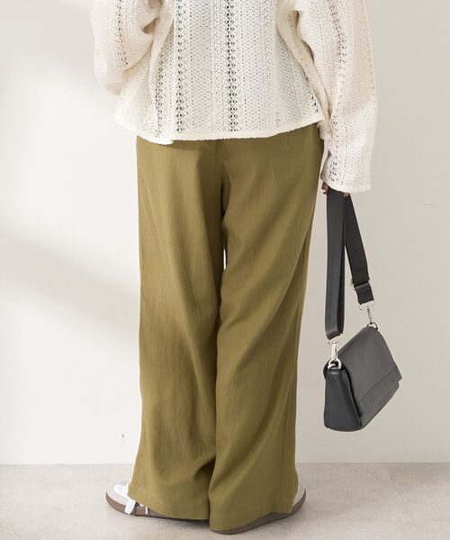 AMERICAN HOLIC（アメリカンホリック）の「接触冷感リネンブレンドタックワイドパンツ（その他パンツ・レディース・ベージュ/オリーブ/ブラック/ライトブルー/チャコールグレー・L/M）」の20枚目の写真