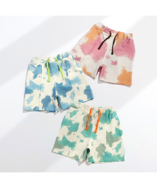 BREEZE（ブリーズ）の「【セットアップ可/ジュニア対応】タイダイハーフパンツ（その他パンツ・キッズ・ブルー/グリーン/ピンク・90/100/110/120/130/140/150）」の7枚目の写真