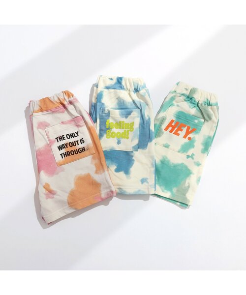 BREEZE（ブリーズ）の「【セットアップ可/ジュニア対応】タイダイハーフパンツ（その他パンツ・キッズ・ブルー/グリーン/ピンク・90/100/110/120/130/140/150）」の8枚目の写真