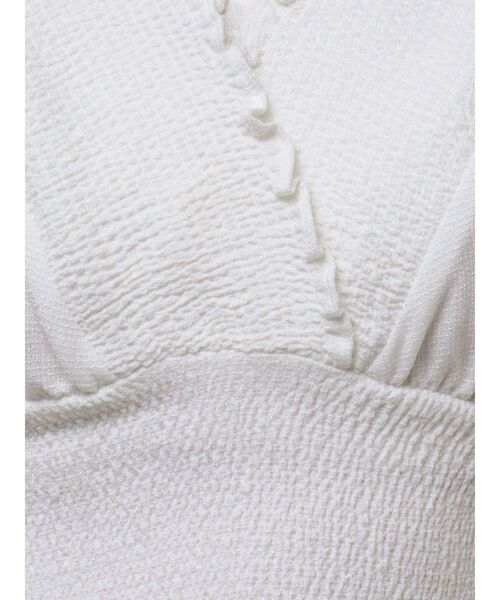 EMODA（エモダ）の「SHIRRING MINI TOP（Tシャツ/カットソー・レディース・グレー/ホワイト/ブルー/ピンク・FREE）」の16枚目の写真