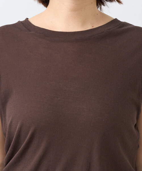 RIVE DROITE(リヴドロワ)の「【鮮度ある着こなし】シアーフライスレイヤードワンピース(ワンピース・レディース・ホワイト/ブラウン・FREE)」の10枚目の写真