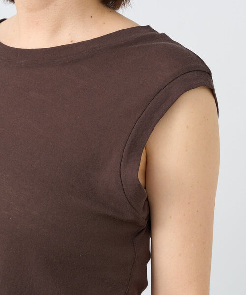 RIVE DROITE(リヴドロワ)の「【鮮度ある着こなし】シアーフライスレイヤードワンピース(ワンピース・レディース・ホワイト/ブラウン・FREE)」の11枚目の写真