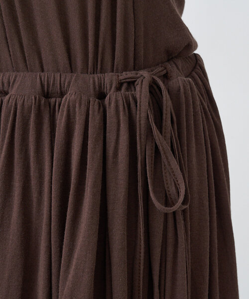 RIVE DROITE(リヴドロワ)の「【鮮度ある着こなし】シアーフライスレイヤードワンピース(ワンピース・レディース・ホワイト/ブラウン・FREE)」の12枚目の写真