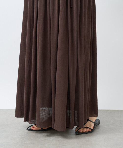 RIVE DROITE(リヴドロワ)の「【鮮度ある着こなし】シアーフライスレイヤードワンピース(ワンピース・レディース・ホワイト/ブラウン・FREE)」の13枚目の写真