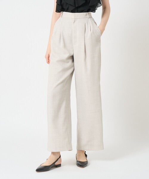 ANAYI(アナイ)の「【セットアップ対応商品】リネンライクビエラタックパンツ(その他パンツ・レディース・ホワイト/ブラウン/ベージュ・36/38)」の3枚目の写真