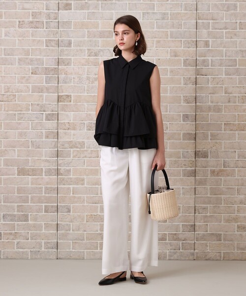 ANAYI(アナイ)の「【セットアップ対応商品】リネンライクビエラタックパンツ(その他パンツ・レディース・ホワイト/ブラウン/ベージュ・36/38)」の8枚目の写真
