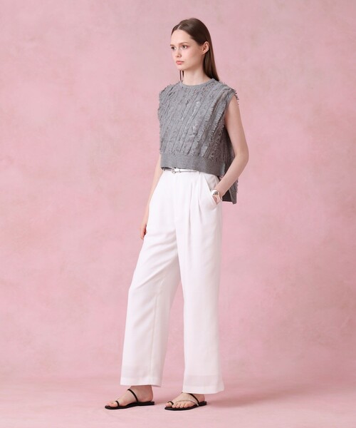 ANAYI(アナイ)の「【セットアップ対応商品】リネンライクビエラタックパンツ(その他パンツ・レディース・ホワイト/ブラウン/ベージュ・36/38)」の10枚目の写真