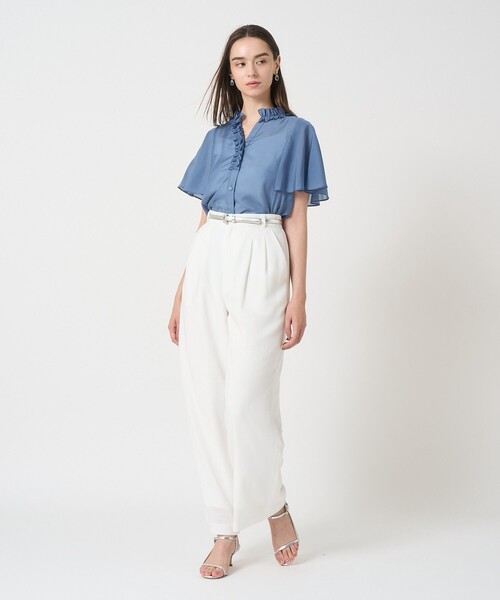 ANAYI(アナイ)の「【セットアップ対応商品】リネンライクビエラタックパンツ(その他パンツ・レディース・ホワイト/ブラウン/ベージュ・36/38)」の16枚目の写真