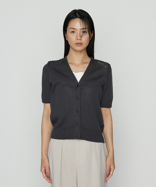 COMME CA（コムサ）の「擬麻コットン カーディガン（カーディガン/ボレロ・レディース・ブルー/ライトグレー/チャコール・11号/9号）」の19枚目の写真