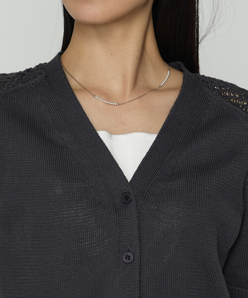 COMME CA（コムサ）の「擬麻コットン カーディガン（カーディガン/ボレロ・レディース・ブルー/ライトグレー/チャコール・11号/9号）」の16枚目の写真