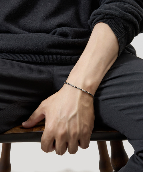 HARIM(ハリム)の「HARIM ハリム / NARROW SQUARE BLOCK CHAIN BRACELET シルバー925ナロースクエアブロックチェーンブレスレット / HRC019 BC(ブレスレット・メンズ・シルバー・FREE)」の7枚目の写真