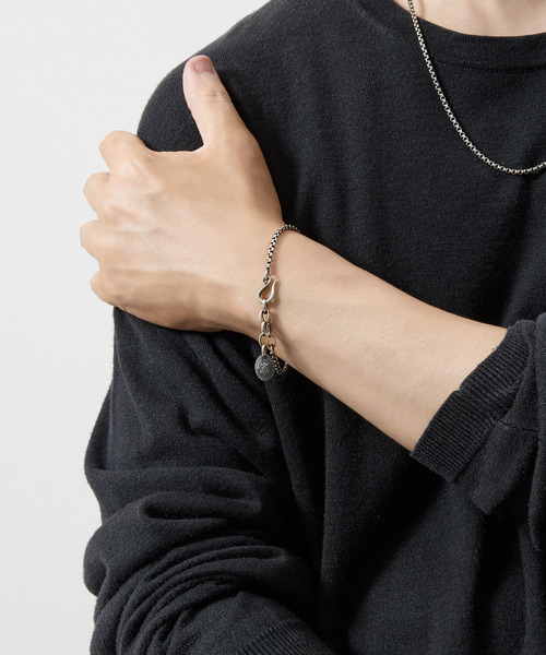 HARIM(ハリム)の「HARIM ハリム / NARROW SQUARE BLOCK CHAIN BRACELET シルバー925ナロースクエアブロックチェーンブレスレット / HRC019 BC(ブレスレット・メンズ・シルバー・FREE)」の8枚目の写真