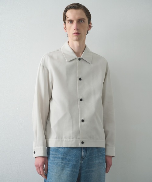 STUDIOUS（ステュディオス）の「【STUDIOUS】SHEER SHIRTS BLOUSON（シャツ/ブラウス・メンズ・ライトベージュ/グレー/ネイビー・1/2）」の3枚目の写真