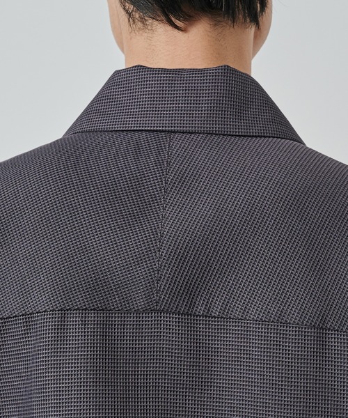 STUDIOUS（ステュディオス）の「【STUDIOUS】SHEER SHIRTS BLOUSON（シャツ/ブラウス・メンズ・ライトベージュ/グレー/ネイビー・1/2）」の8枚目の写真