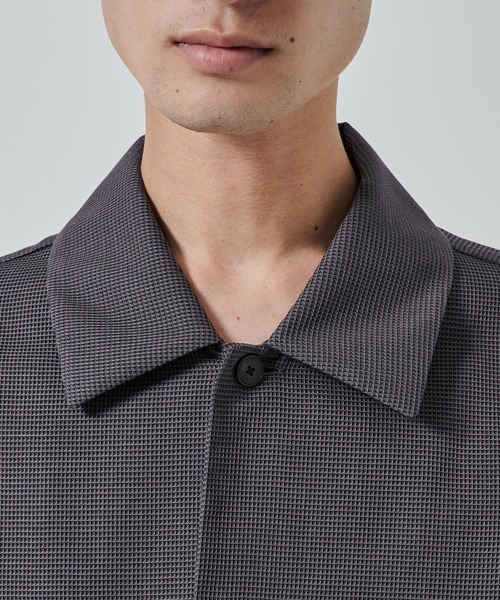 STUDIOUS（ステュディオス）の「【STUDIOUS】SHEER SHIRTS BLOUSON（シャツ/ブラウス・メンズ・ライトベージュ/グレー/ネイビー・1/2）」の7枚目の写真