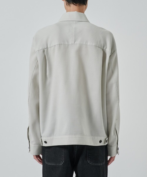 STUDIOUS（ステュディオス）の「【STUDIOUS】SHEER SHIRTS BLOUSON（シャツ/ブラウス・メンズ・ライトベージュ/グレー/ネイビー・1/2）」の15枚目の写真