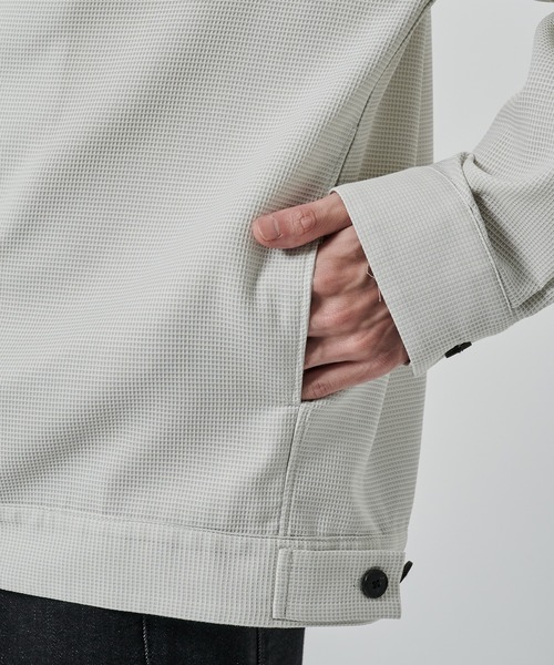 STUDIOUS（ステュディオス）の「【STUDIOUS】SHEER SHIRTS BLOUSON（シャツ/ブラウス・メンズ・ライトベージュ/グレー/ネイビー・1/2）」の20枚目の写真