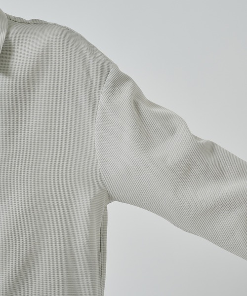 STUDIOUS（ステュディオス）の「【STUDIOUS】SHEER SHIRTS BLOUSON（シャツ/ブラウス・メンズ・ライトベージュ/グレー/ネイビー・1/2）」の22枚目の写真