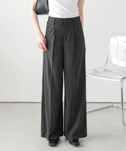 ソフトピンストライプパンツ THE KEIJI / IJIIT&Co. ONLINE STORE/商品詳細 WASHABLEサイド