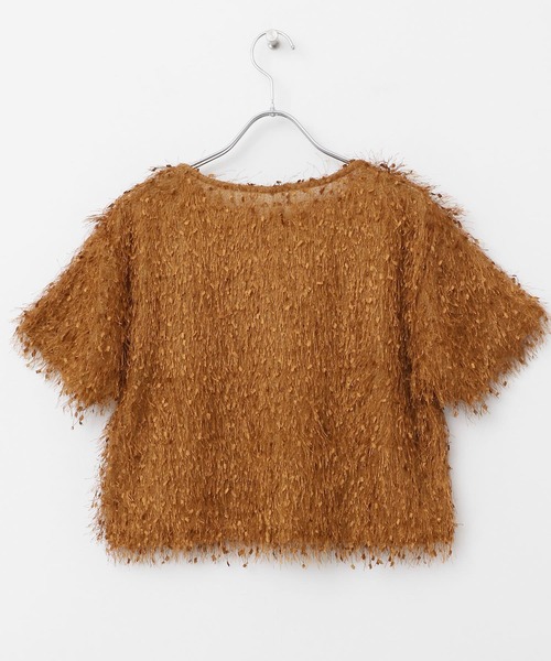 SENSE OF PLACE by URBAN RESEARCH（センスオブプレイスバイアーバンリサーチ）の「フリンジテープトップ(半袖)（Tシャツ/カットソー・レディース・オレンジ/キャメル/ブラック/オフホワイト・ONE）」の11枚目の写真