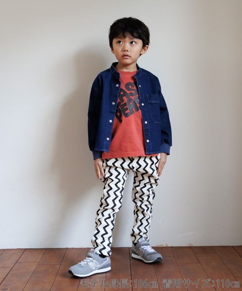 MAKE YOUR DAY（メイクユアデイ）の「無地バンドカラー長袖シャツ■80～140cm（シャツ/ブラウス・キッズ・ブルー/ブラック/ベージュ・140/130/120/110/100/90/80）」の8枚目の写真