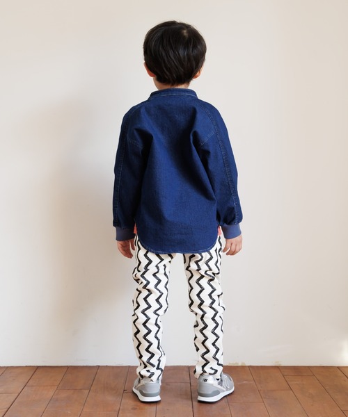 MAKE YOUR DAY（メイクユアデイ）の「無地バンドカラー長袖シャツ■80～140cm（シャツ/ブラウス・キッズ・ブルー/ブラック/ベージュ・140/130/120/110/100/90/80）」の9枚目の写真