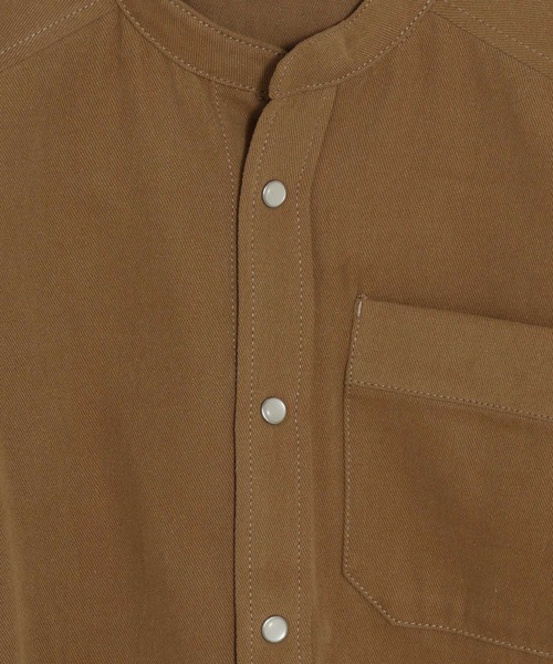 MAKE YOUR DAY（メイクユアデイ）の「無地バンドカラー長袖シャツ■80～140cm（シャツ/ブラウス・キッズ・ブルー/ブラック/ベージュ・140/130/120/110/100/90/80）」の18枚目の写真