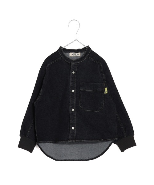 MAKE YOUR DAY（メイクユアデイ）の「無地バンドカラー長袖シャツ■80～140cm（シャツ/ブラウス・キッズ・ブルー/ブラック/ベージュ・140/130/120/110/100/90/80）」の10枚目の写真